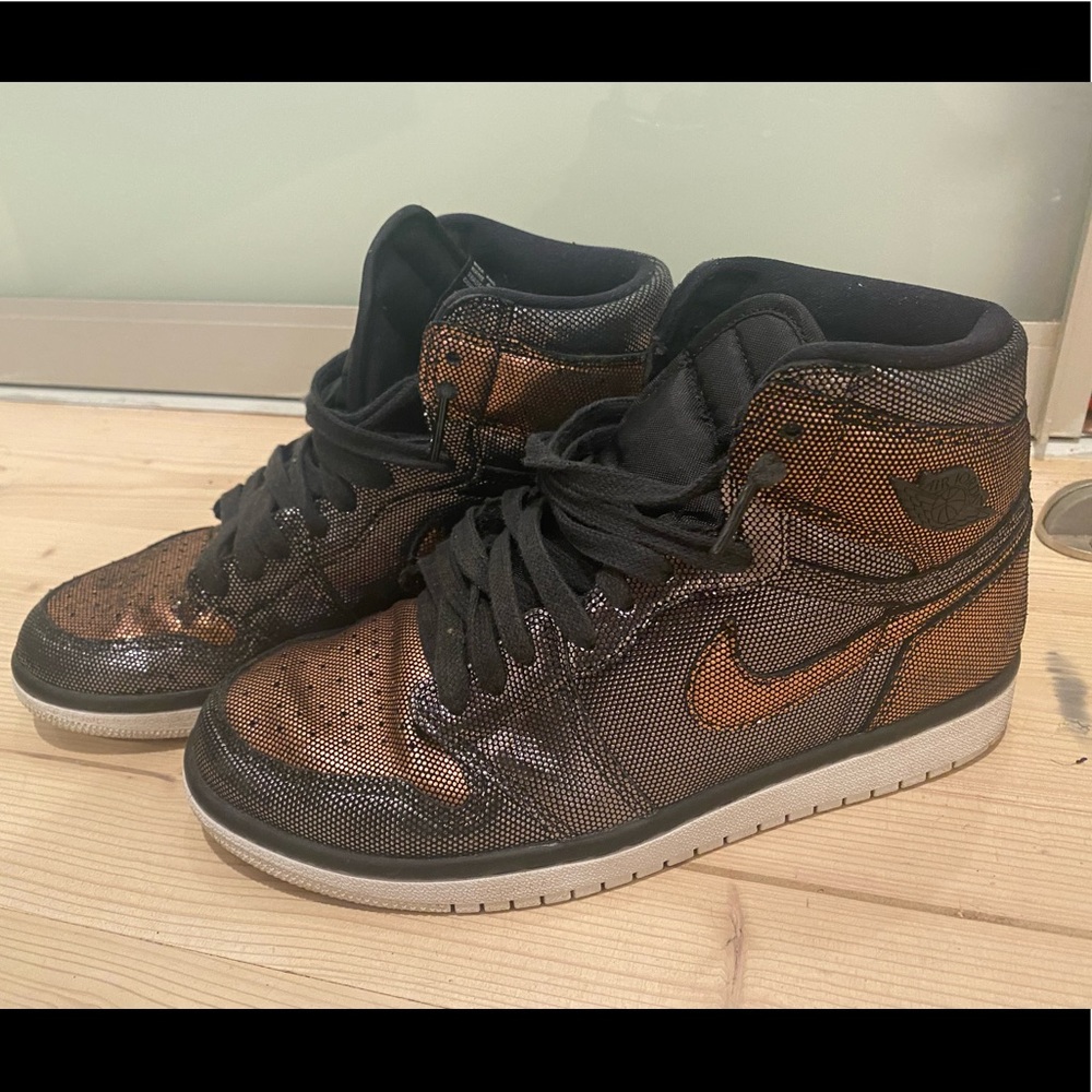 Nike Air Jordan’s in Black and Rose Gold